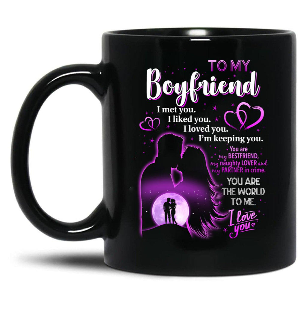 Couple Love Purple Black Coffee Mug