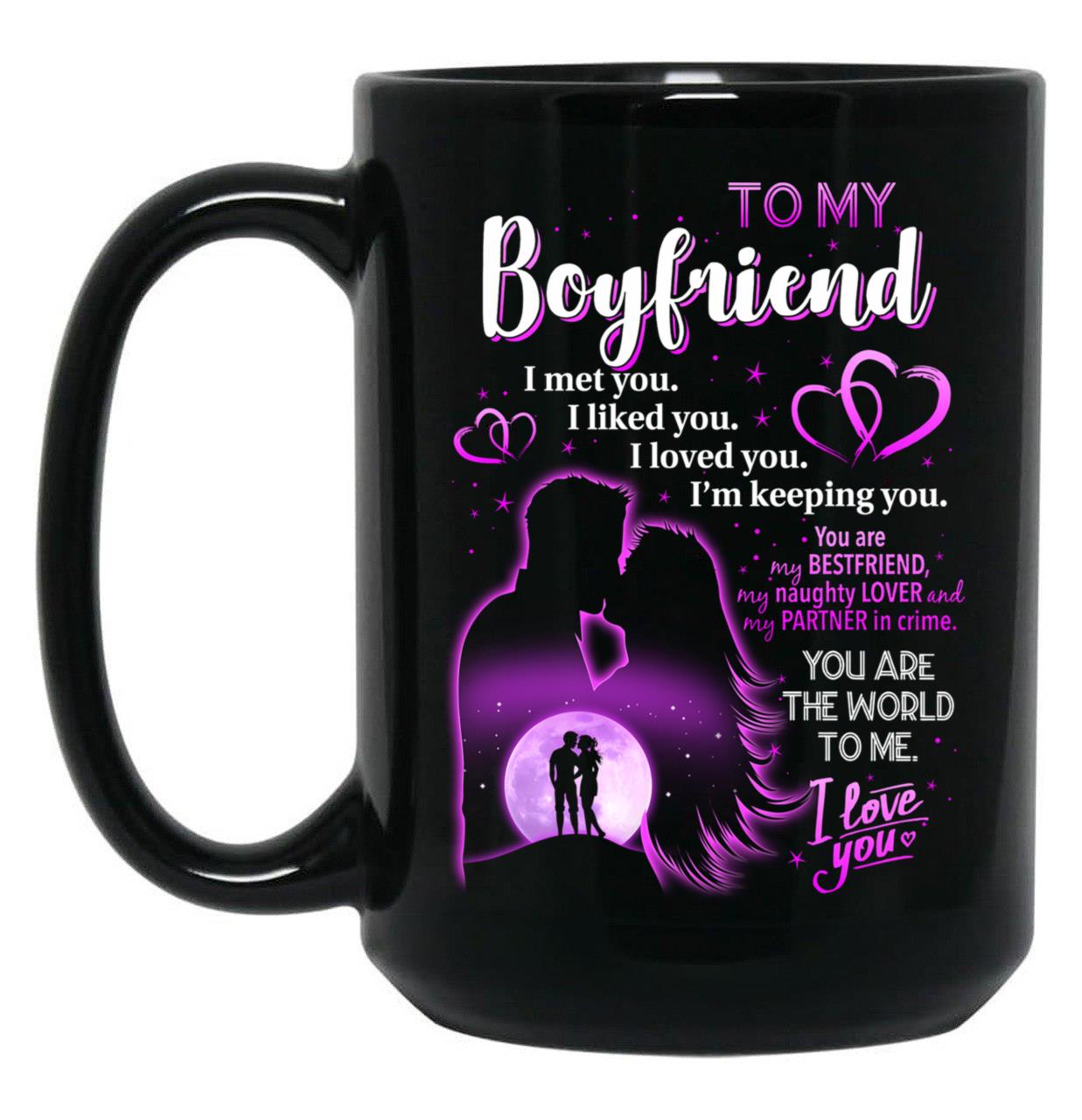 Couple Love Purple Black Coffee Mug