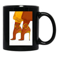 Couple Of Golden And Transparent High Heel Shoes Black Coffee Mug - Black