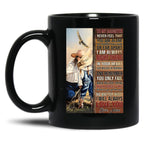 Cowgirl To My Daughter Black Coffee Mug