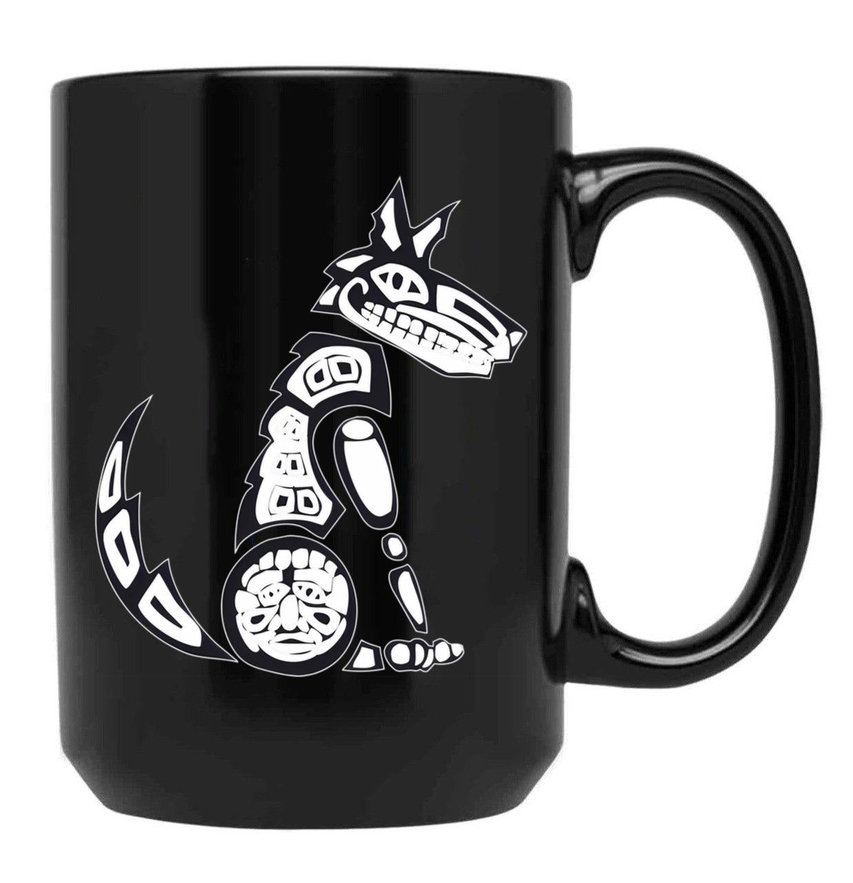 Coyote Black Coffee Mug, Gift Coffee Mug