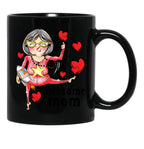 Crazy Momma'S Wonderland Collection Black Coffee Mug, Gift Coffee Mug - Black