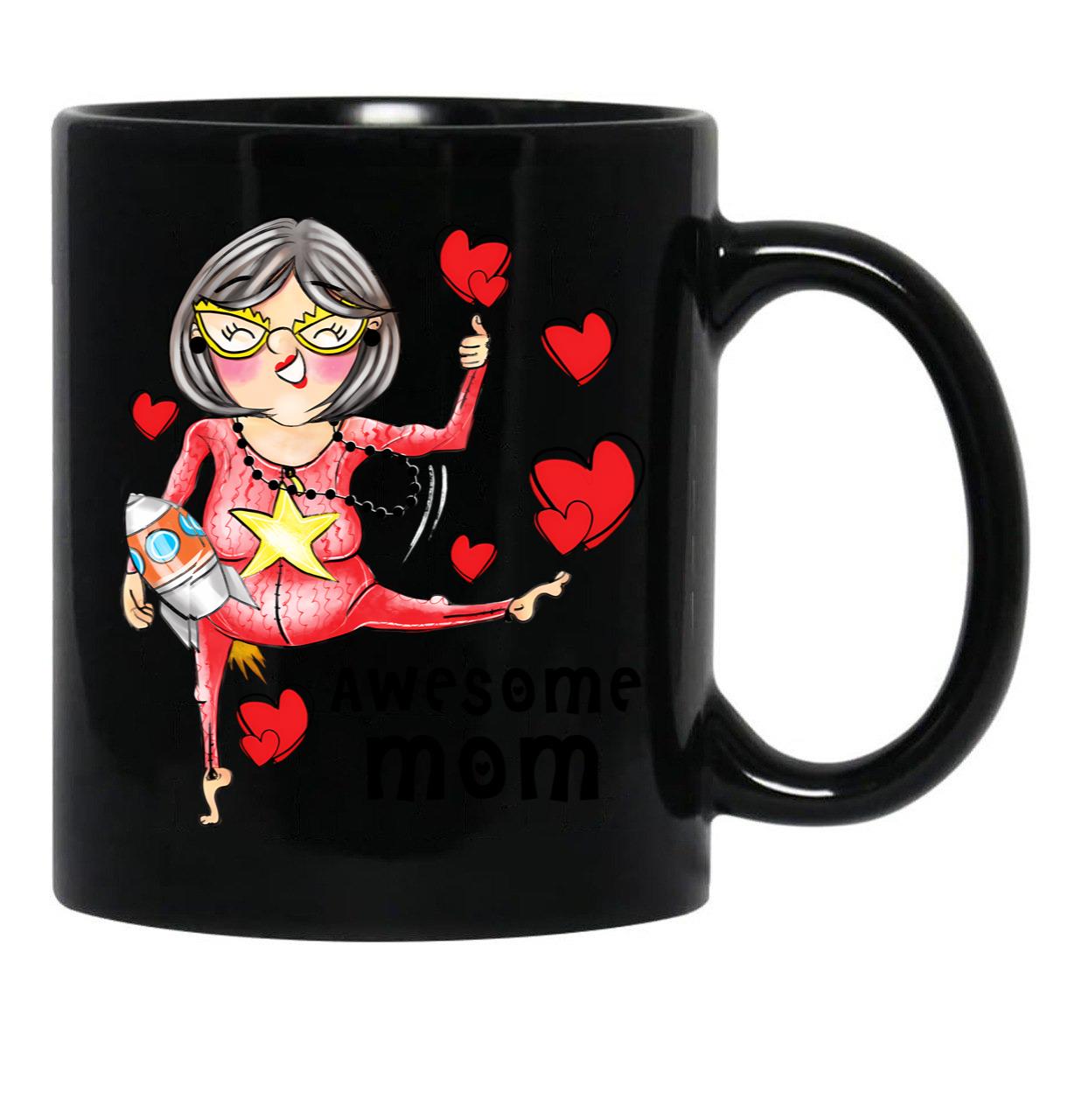 Crazy Momma'S Wonderland Collection Black Coffee Mug, Gift Coffee Mug - Black