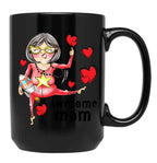 Crazy Momma'S Wonderland Collection Black Coffee Mug, Gift Coffee Mug