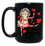 Crazy Momma'S Wonderland Collection Black Coffee Mug, Gift Coffee Mug