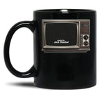 Created by Jack Stauber Retro Tv Black Coffee Mug, Gift Coffee Mug