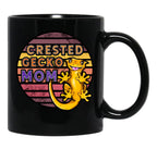 Crested Gecko Mom Retro Black Coffee Mug, Gift Coffee Mug - Black