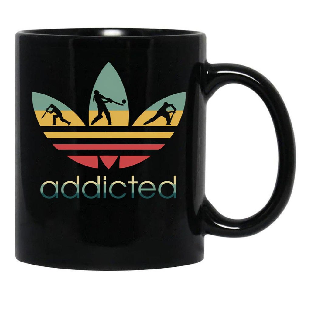 Cricket Addicted Vintage Black Coffee Mug, Gift Coffee Mug - Black