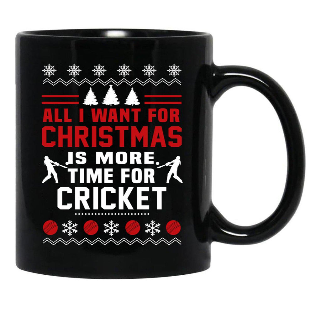 Cricket Christmas Time Black Coffee Mug, Gift Coffee Mug - Black