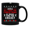 Cricket Christmas Time Black Coffee Mug, Gift Coffee Mug - Black