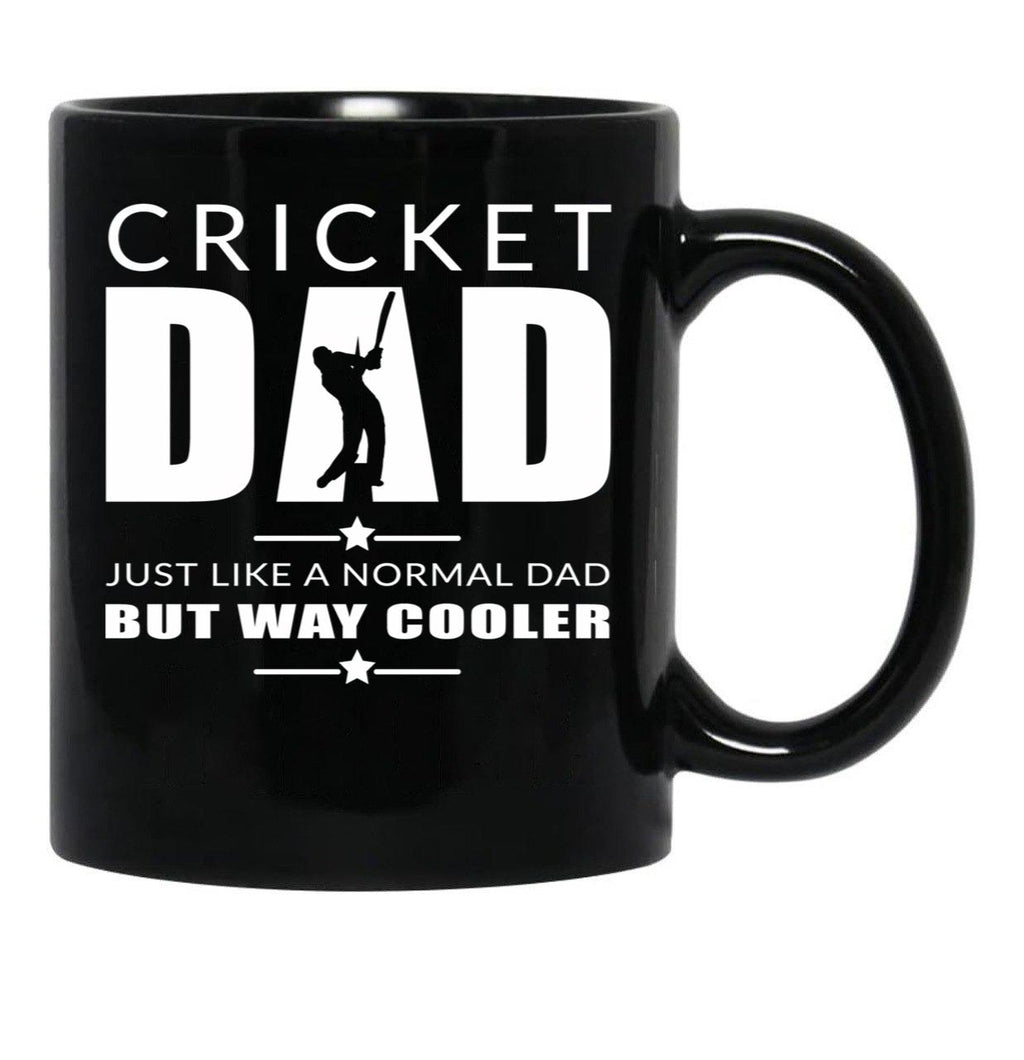 Cricket Dad Fathers Day Cricket Cool Dad Fathers Day Black Coffee Mug, Gift Coffee Mug - Black