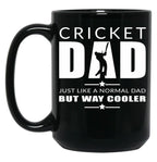 Cricket Dad Fathers Day Cricket Cool Dad Fathers Day Black Coffee Mug, Gift Coffee Mug