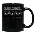 Cricket- I'M Busy This Week Black Coffee Mug, Gift Coffee Mug - Black