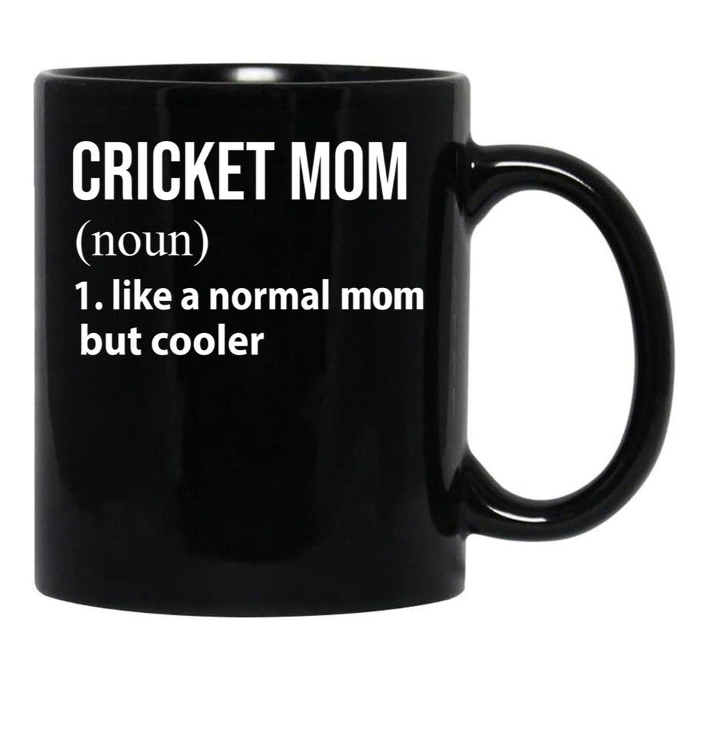 Cricket Mom Like A Normal Mom But Cooler Black Coffee Mug, Gift Coffee Mug - Black