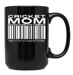 Cricket Mom Scan For Payment Black Coffee Mug, Gift Coffee Mug