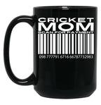 Cricket Mom Scan For Payment Black Coffee Mug, Gift Coffee Mug