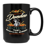 Crocodile Dundee Outback Survival School Black Coffee Mug, Gift Coffee Mug