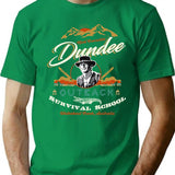 Crocodile Dundee Outback Survival School Premium Heavyweight Cotton T-Shirt - Green