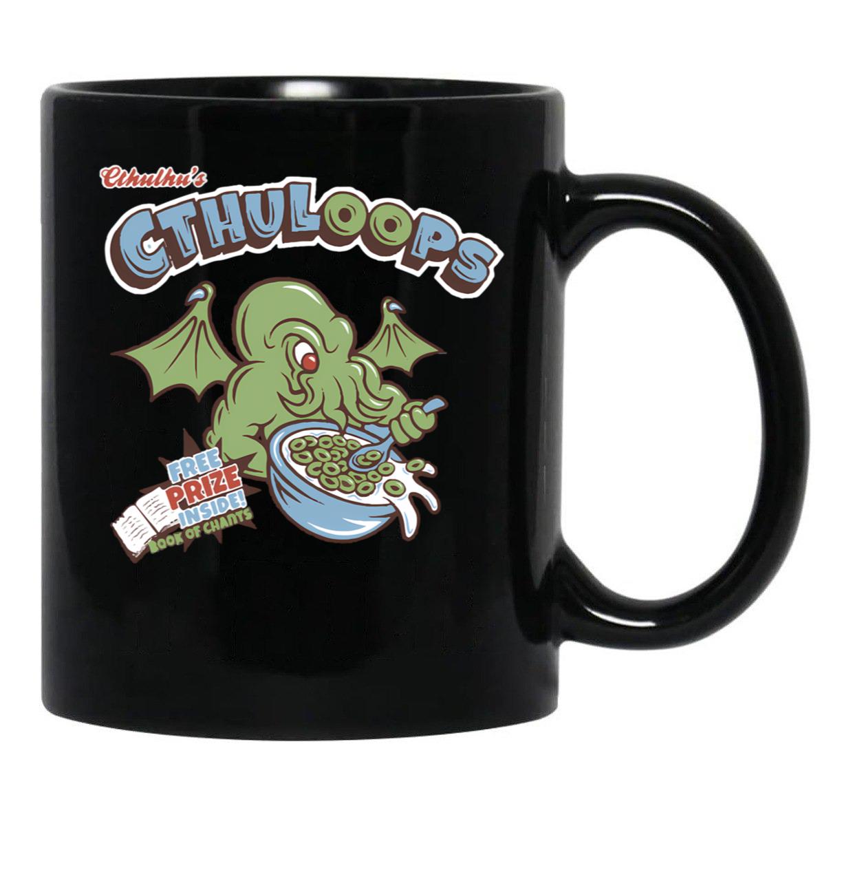 Cthulhu'S Loops Black Coffee Mug, Gift Coffee Mug - Black