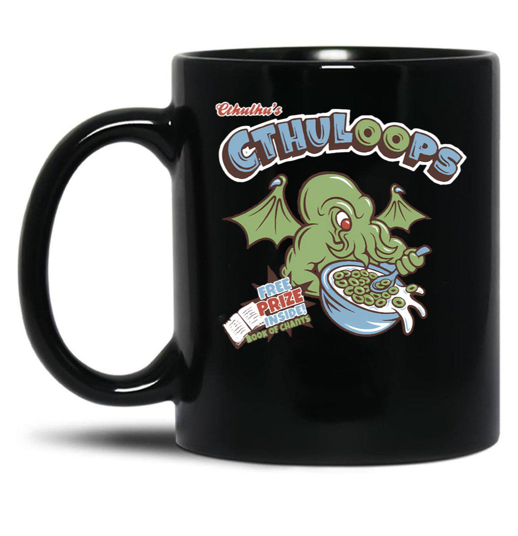 Cthulhu'S Loops Black Coffee Mug, Gift Coffee Mug