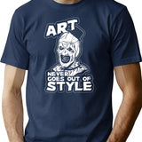 Cuan Horor Terrifier Film Halloween T-Shirt for Men & Women, T-Shirts Graphic Tee - Navy