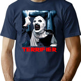 Cuan Horor Terrifier T-Shirt for Men & Women, T-Shirts Graphic Tee - Navy