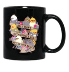 Cuddle All Of The Cockatiels Black Coffee Mug, Gift Coffee Mug - Black