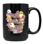 Cuddle All Of The Cockatiels Black Coffee Mug, Gift Coffee Mug