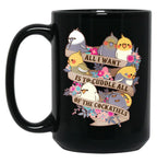 Cuddle All Of The Cockatiels Black Coffee Mug, Gift Coffee Mug