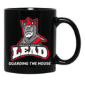 Curling Leads-Guarding The House- Blk Black Coffee Mug, Gift Coffee Mug - Black