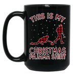 Curling Shirt Bonspiel Winter Sports Christmas Pajama Xmas Black Coffee Mug, Gift Coffee Mug
