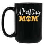 Cute Apparel For A Proud Wrestling Mom Black Coffee Mug, Gift Coffee Mug