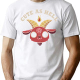 Cute As Hell T-Shirt for Men & Women, T-Shirts Graphic Tee - White