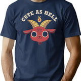 Cute As Hell T-Shirt for Men & Women, T-Shirts Graphic Tee - Navy