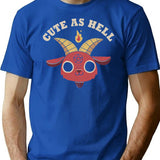 Cute As Hell T-Shirt for Men & Women, T-Shirts Graphic Tee - Blue