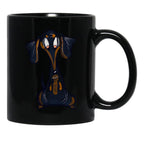 Cute Black And Tan Dachshund Black Coffee Mug, Gift Coffee Mug - Black