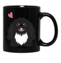 Cute Black And White Pekingese Peke Black Coffee Mug, Gift Coffee Mug - Black