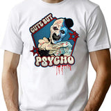Cute But Psycho Halloween Retro Art The Clown T-Shirt for Men & Women, T-Shirts Graphic Tee - White