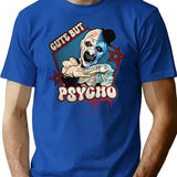 Cute But Psycho Halloween Retro Art The Clown T-Shirt for Men & Women, T-Shirts Graphic Tee - Blue