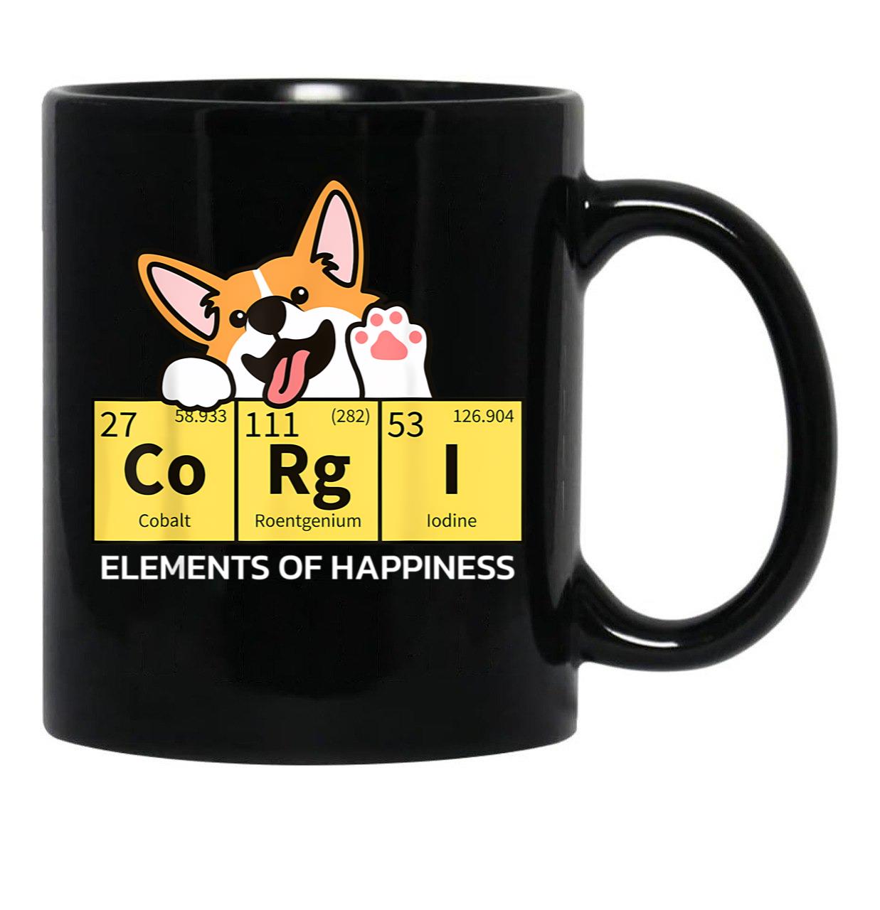 Cute Funny Corgi Lover Corgi Mom Corgi Dad Novelty T-Shirt Black Coffee Mug, Gift Coffee Mug - Black