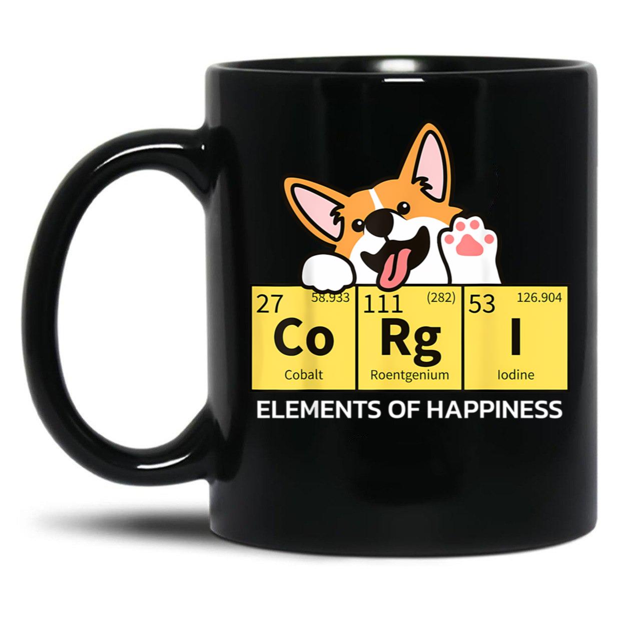 Cute Funny Corgi Lover Corgi Mom Corgi Dad Novelty T-Shirt Black Coffee Mug, Gift Coffee Mug - Black