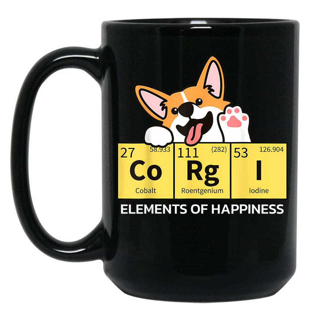 Cute Funny Corgi Lover Corgi Mom Corgi Dad Novelty T-Shirt Black Coffee Mug, Gift Coffee Mug