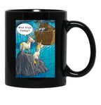 Cute Funny Noahs Ark Unicorn Tee Shurt Black Coffee Mug, Gift Coffee Mug - Black