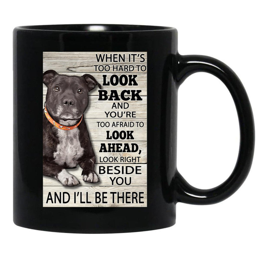 Cute Funny Staffordshire Bull Terrier Quotes Black Coffee Mug - Black