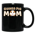 Cute Guinea Pig Mom Black Coffee Mug, Gift Coffee Mug - Black
