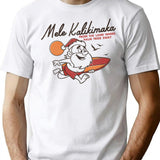 Cute Mele Kalikimaka Vintage For Christmas Santa Surfing Costume Gift T-Shirt for Men & Women, T-Shirts Graphic Tee - White