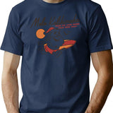 Cute Mele Kalikimaka Vintage For Christmas Santa Surfing Costume Gift T-Shirt for Men & Women, T-Shirts Graphic Tee - Navy
