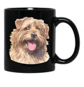 Cute Norfolk Terrier Watercolor Art Black Coffee Mug, Gift Coffee Mug - Black