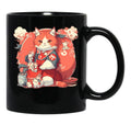 Cute Nurse Cat Mom Black Coffee Mug, Gift Coffee Mug - Black
