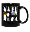 Cute Penguin Pattern Black Coffee Mug, Gift Coffee Mug - Black